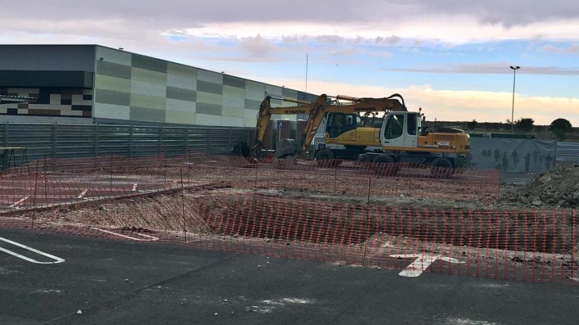 Les màquines perforant el terreny