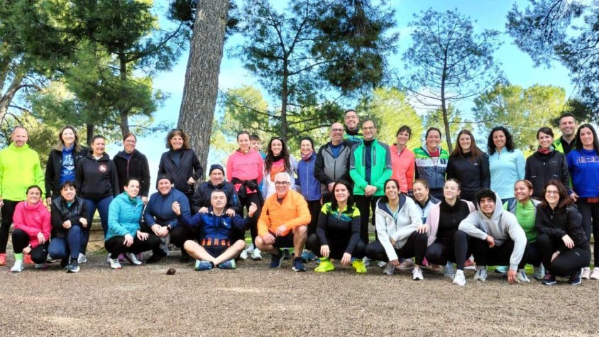 Foto de família del primer dia d’entrenament el passat 8 de febrer al parc de Sant Eloi de la capital de l’Urgell