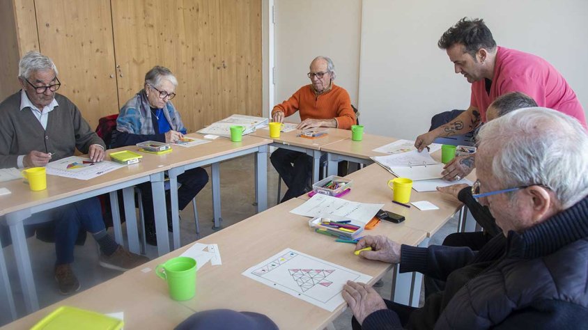 Un dels tallers d'estimulació cognitiva