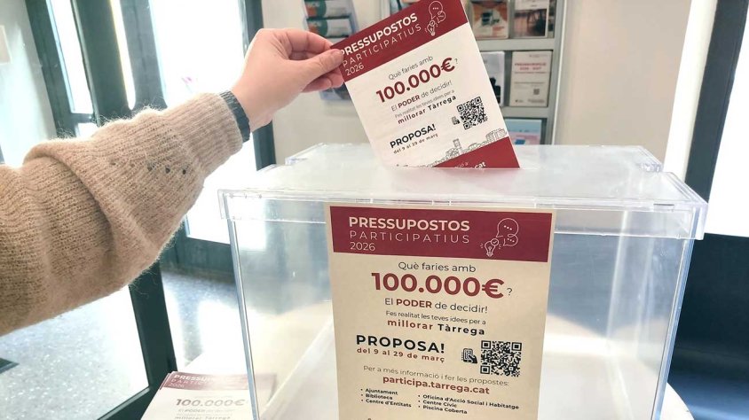 Una de les urnes que s'habilitaran a partir del 9 de març a Tàrrega