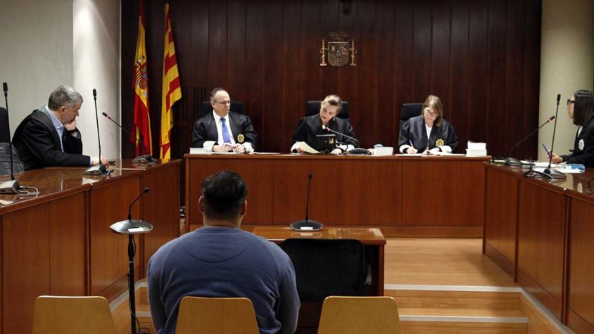 El condemnat durant la vista de conformitat a l'Audiència de Lleida