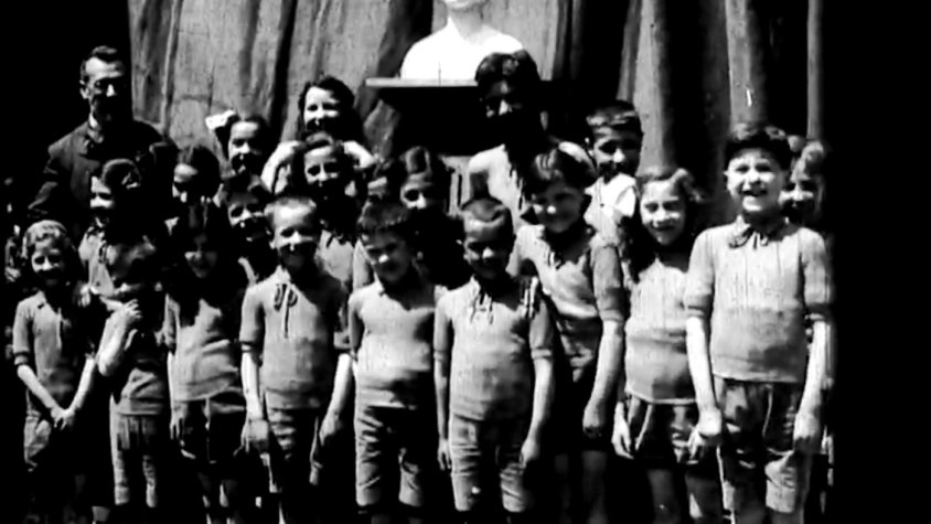 Imatge a partir d'un fotograma del film de la Festa Major de Maig de Tàrrega de l'any 1914