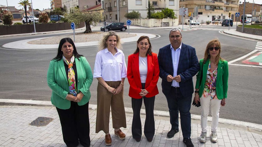 Paneque inaugura la rotonda a la C-14 a Agramunt per millorar la seguretat viària