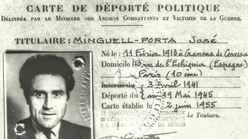 Carnet de Deportat Polític de Josep Minguell Porta. 1955