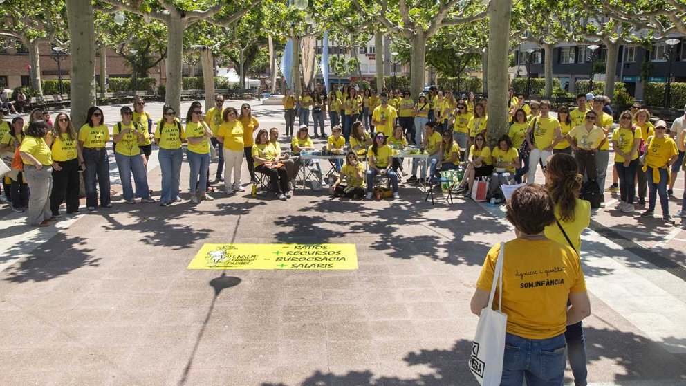 Dinar groc reivindicatiu a Tàrrega per exigir més inversió en educació pública