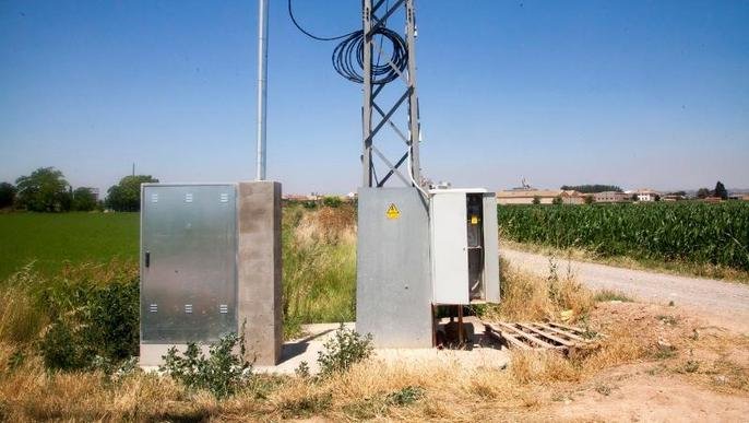 El comptador provisional que tenia l'explotació ramadera