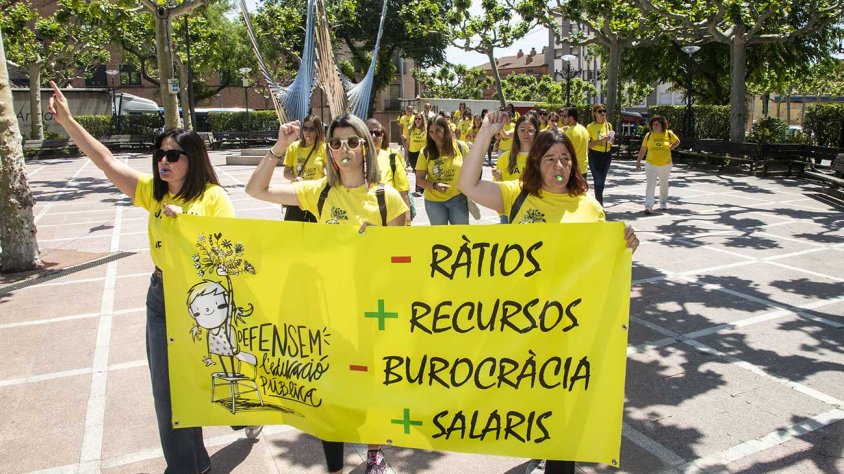 Imatge d'arxiu d'una concentració aquest mes de maig a Tàrrega