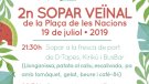 Segon sopar veïnal de la plaça de les Nacions de Tàrrega, aquest divendres