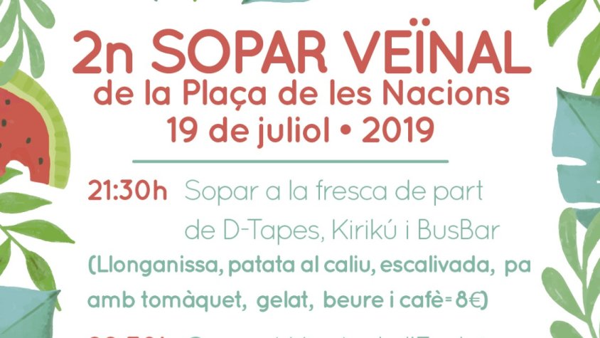 Cartell de la festa de la plaça de les Nacions Sense Estat d'aquest divendres