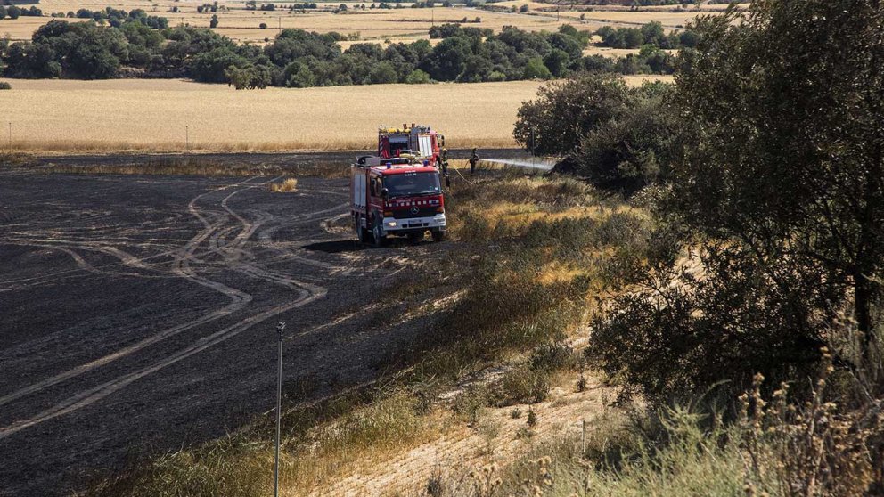 Un incendi crema 4 hectàrees de cereal a Agramunt