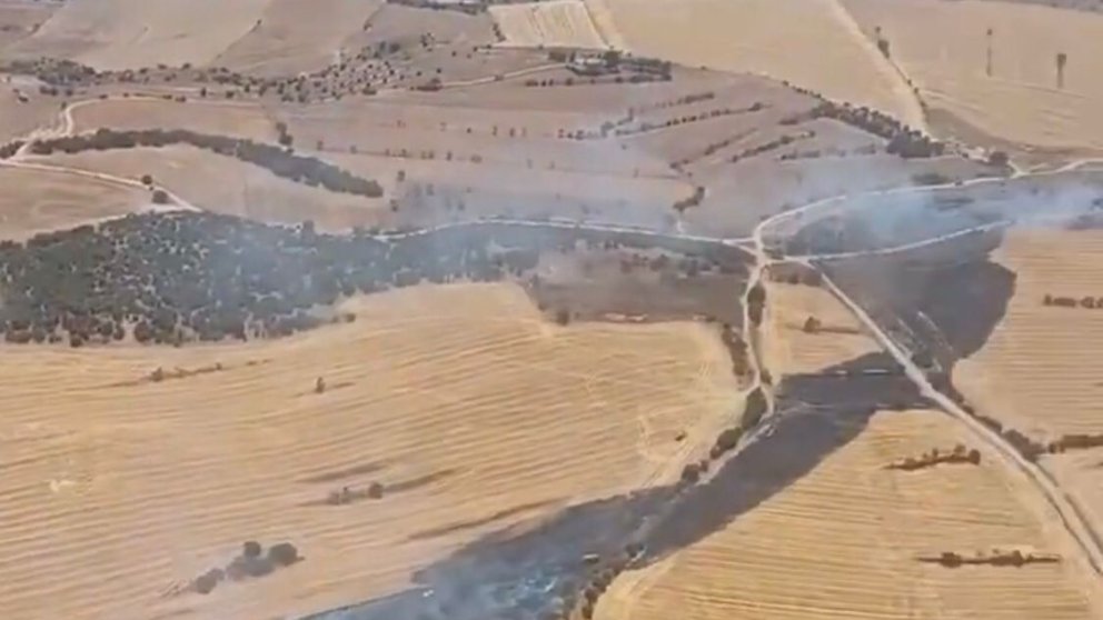 Incendi a la serra d’Almenara a Agramunt