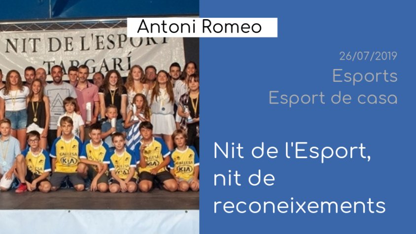 Obrim 'Esports' parlant de la Nit de l'Esport