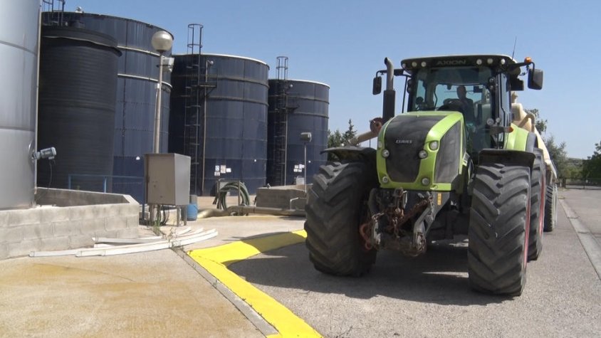 Imatge recent de la planta de purins de Tracjusa, a Juneda